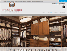 Tablet Screenshot of houseinorderclosets.com